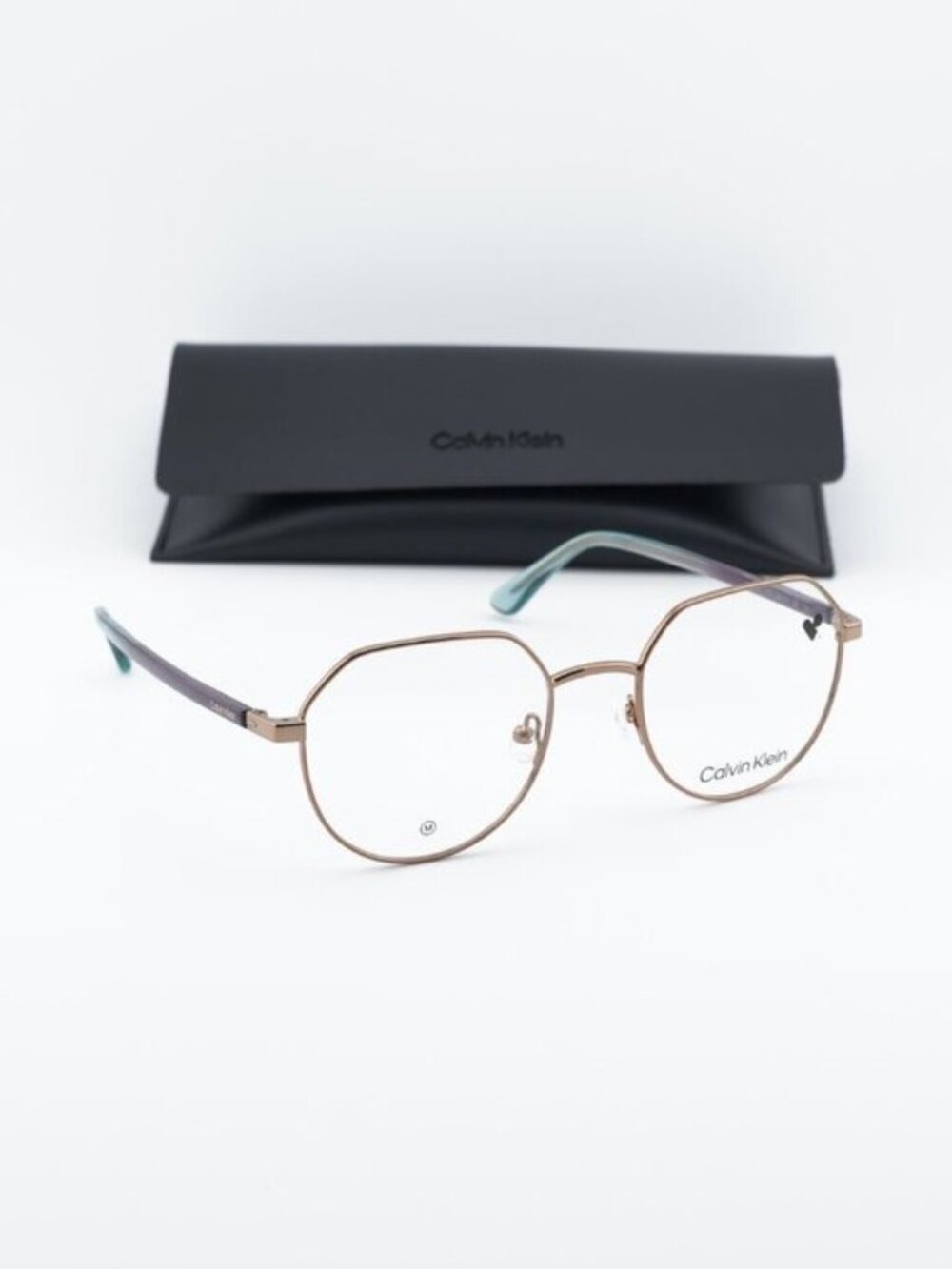 Calvin Klein CK23127 770 Geometric Eyeglasses 50mm - Gold